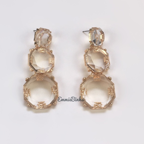 ✨3for$38  New Zara Clear Transparent Drop Earrings - Picture 8 of 13